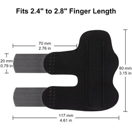 supregear Finger Splint, Pack of 4 Adjustable Reusable Trigger Finger Splint Finger Support with Removable Aluminium Bar for Index/Middle/Ring/Little Finger, Black