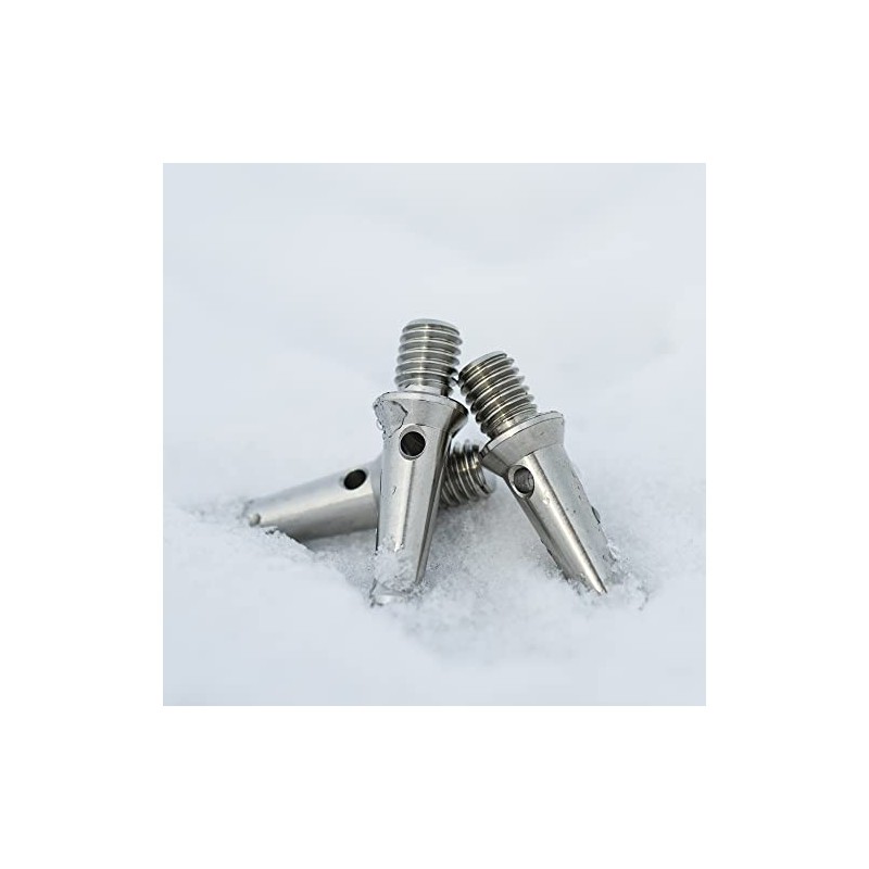 TINKTEEK 3/8 Inch Tripod Spike Feet Tripod Tips Stainless Steel