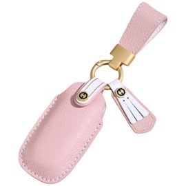 [smasol] New Serena C28 Lukes B4 Late X-Trail Key Cover Genuine Leather Nissan Sakura Key Case Smart Key Case Nissan Aria New Key Cover Key Shell 2022, Dull Pink (Genuine Leather Women's) / 3 Button