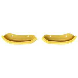 IKON MOTORSPORTS, 2PCS Front Bumper Lip Protector Compatible with 2015-2023 Dodge Challenger SRT Scat Pack, Front Bumper Lip Splitter Protector BodyKit Hellcat Style Yellow, 2016 2017 2018 2019 2020