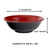 Happy Sales HS2BM-48RDBK, Set of 2 Japanese Melamine Large Bowls,