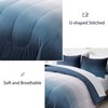 Anibedding Gradient Blue White Comforter Set Full Size 6 Pieces