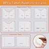 TransOurDream 8Pcs Tshirt Ruler Guide to Center Vinyl, Round &