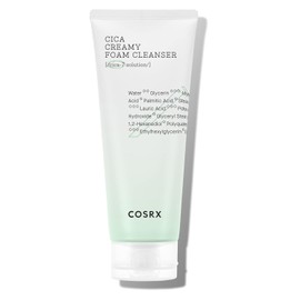 COSRX Pure Fit - Limpiador cremoso de espuma Cica, 5.07 onzas líquidas, limpiador suave para pieles sensibles, complejo centella derivado del 91 % de forma natural, sin pruebas en animales, sin