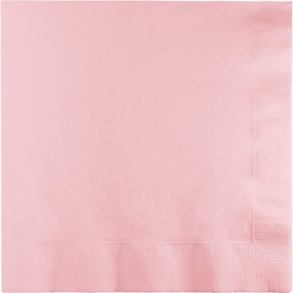 Club Pack of 240 Bubblegum Pink Square Disposable Beverage Napkins 6.5"