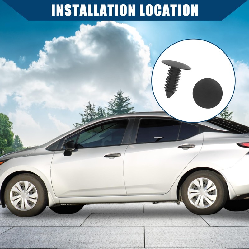 Hihaha 7.5mm Hole Retainer Clips Plastic Drive Rivets Mud Flaps