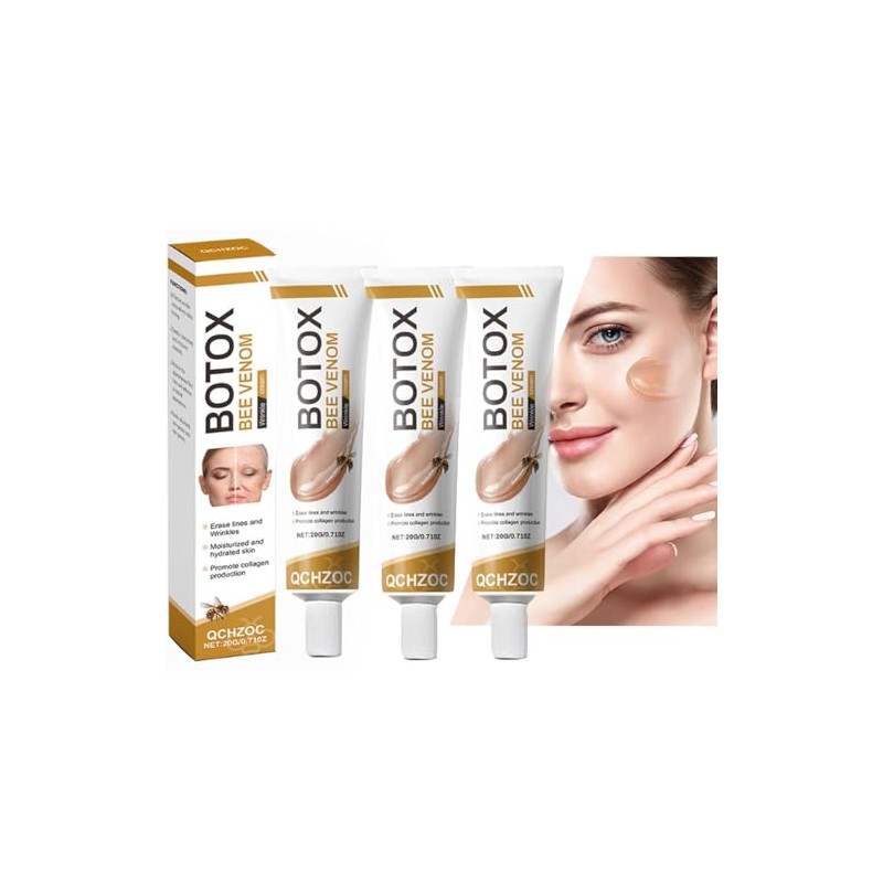 GoLashFun 3Pack Bee Venom Wrinkle Removal Cream Set, Firming Deeply