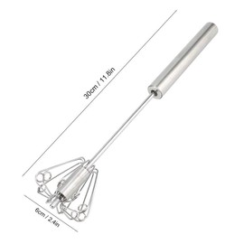 Edelstahl Küchen Schneebesen Halbautomatische Rotation Handheld Egg Blender Schneebesen für Milchaufschäumer Schneebesen Home Kitchen Schlagen Rühren Blending Cooking Tool MEHRWEG VERPAKUNG