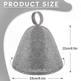 2Pcs Sauna Hat Vaporarium Hat, Hair Protection Spa Sauna Accessories Hat Russian Banya Cap for Bath Accessories, Heat Insulating Sauna Caps for Men and Women(Gray&White)