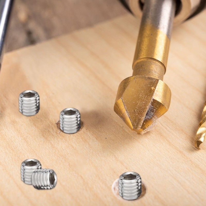 20-Piece Stainless Steel Threaded Inserts, Knurled Insert Nuts, M8 Threaded