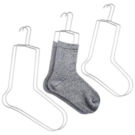 3 Pairs Hanging Sock Blockers, 3 Sizes Stainless Steel Sock Hanger for Knitting Crochet, Sock Display and Drying Rack