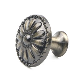 Pxyelec 6 Pack Antique Round Cabinet Drawer Knob Pastoral Kitchen Drawer Pull Cupboard Bathroom Handle Door Furniture Hardware Single Hole