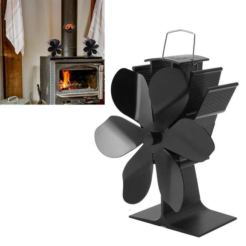 Heat Powered Stove Fan 6 Blade Fast Speed Large Air