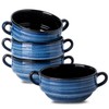 Hasense Soup Bowls with Handles, 24oz Stoneware French Onion Soup