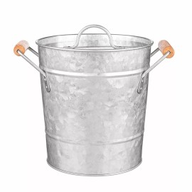 Royalty Art Vintage Ice Bucket with Lid, Scoop, and Carry Handles for...
