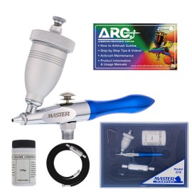 Master Airbrush Gravity Feed Airbrush Mini Sandblaster Kit - 1/2 oz. Cup, 0.5 mm Tip, Hose – Portable Airbrush, Ideal for Art, Miniature Painting, Model Cars, Nail Art, Etching Glass & Rust Removal