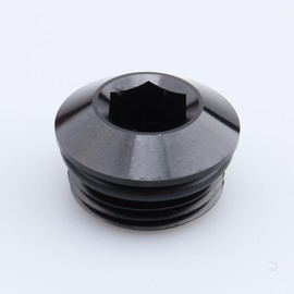 AC PERFORMANCE -6AN Socket Hex Socket ORB Port Plug with AN6 O Ring, Aluminum Black