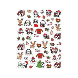 Christmas Nail Sticker Snow Tree Santa Geometric Figure Line Nail Decal 558 Nail Wraps Stickers Manicure Supplies for Women Nails Full Long Lasting Easy Apply and Remove