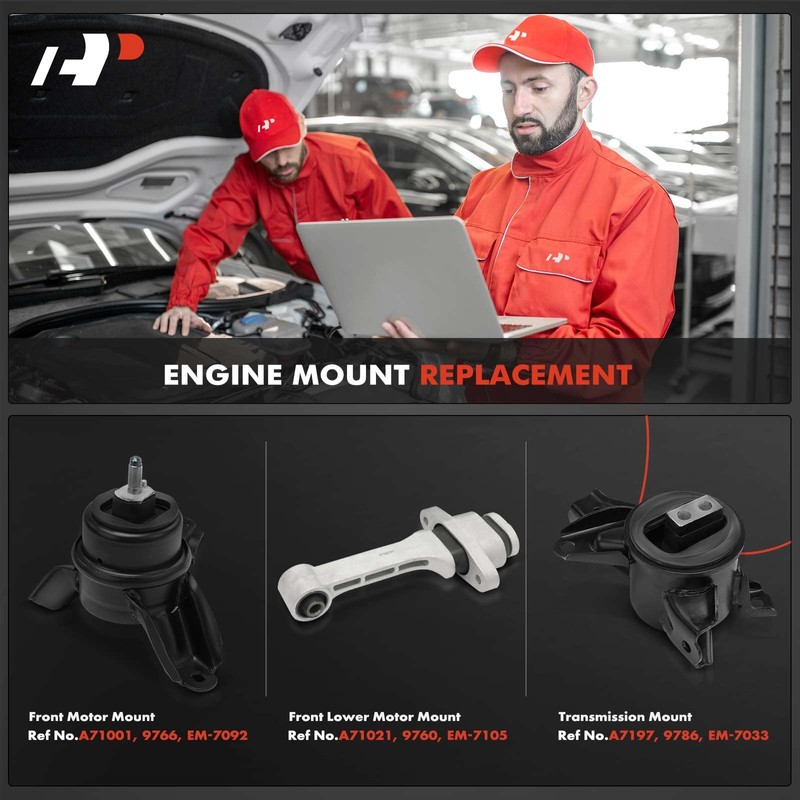 A-Premium 3PCS Engine Motor Mount and Transmission Mount Set Compatible
