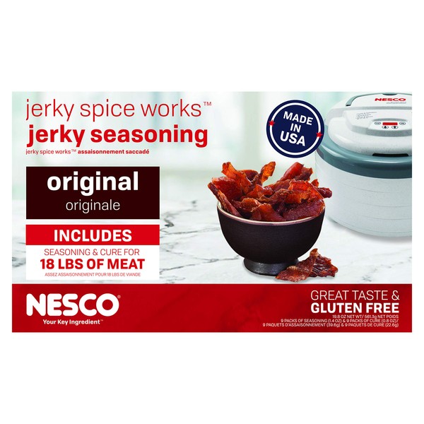 Nesco BJ-18, Jerky Spice Works, Original Flavor, 9 count, Beige|beige, 19.8 Ounce (Pack of 1)
