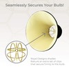 Royal Designs, Inc. True Bell Basic Lamp Shade, BSO-704RC-8BLK/GL-2, Black/Gold,