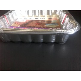 9 Count - Handi-foil 8" x 8" Square Aluminum Foil Cake Pan with Clear Dome Lid