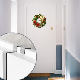 com-four® 2x hooks for door wreaths - door hooks for wreaths - metal door wreath hooks - decorative wreath hangers for front doors inside and outside - 26 cm