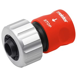 Meister 9924820 Hose Connector 19.05 mm (3/4 Inch) - Integrated Water Stop - Aluminium - With Soft Touch Surface - Waterproof / Connector / Hose Connection / Hose Coupling