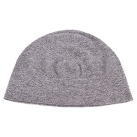 Love Cashmere Mens 100% Cashmere Watch Cap Beanie - Light Grey - Made in Scotland