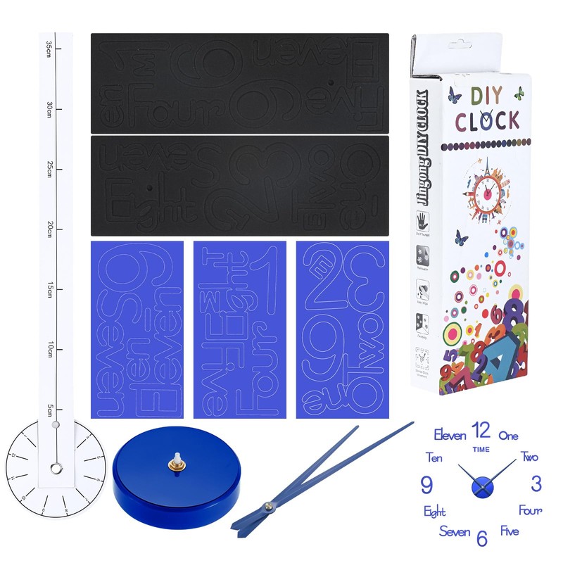 M METERXITY 1-Pack 3D DIY Wall Clock,28 Inch Modern Frameless