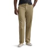 Lee Men's Flat Front Relaxed Straight Pant, Khaki, 36W x