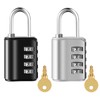 2 Pack Combination Padlock, 4 Digit Resettable Outdoor Waterproof Padlock