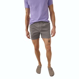 Chubbies Chino Shorts Men 5.5 Inch - Mens Shorts Casual with Elastic Waistband, Side and Back Pockets, Stretch Cotton Blend (Silver Linings, Large)