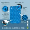 Klymit 2 Person Double V Packable Sleeping Pad - Blue