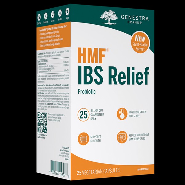 Genestra HMF IBS Relief (Shelf Stable) 25 Veg Capsules