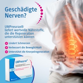 UMPneurax® - Dietary Supplement with Uridine Monophosphate, Folic Acid and Vitamin B12 | Valuable Vitamins for Cell Division & Cell Reformation | Vegan & Gluten Free | 3 x 60 Pieces (Pack of 180)