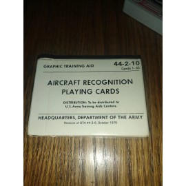 AIRCRAFT RECOGNITION PLAYING CARDS ARMY 1979 NOS BRAND NEW 44-2-10 GRAPHIC TRAIN