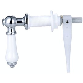 Taps2Traps 3/8" Small Bore Traditional Victorian Ceramic Toilet Cistern Lever Flush Handle
