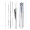 Blackhead Remover Tool Kit,5 Pieces Comedone Extractor Tool,Stainless Steel Comedone