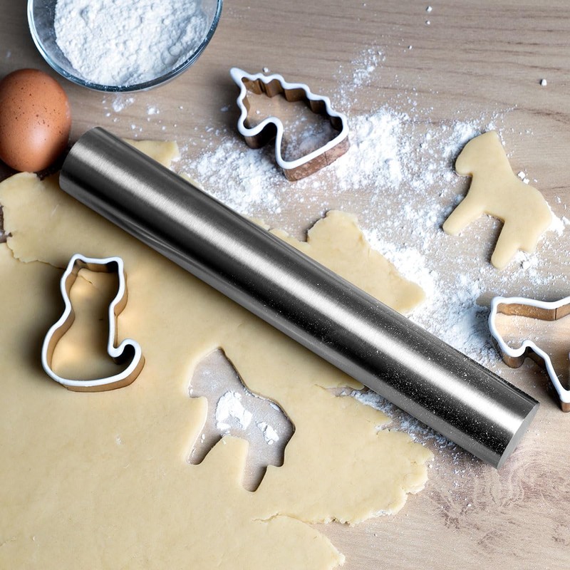 LURCH Rolling Pin Baking Tray Stainless Steel 18/10 26 cm