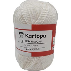 Stretch sock wool, summer sock wool, many colours to choose from, sock yarn also for wool allergy sufferers, animal hair-free hosiery yarn, 100 g, knaul, 430 m running length, Oeko-Tex certified (1016
