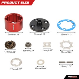 RCAWD Metal Diff Case Gear for Arrma Mojave Kraton Outcast Talion EXB Series Upgrades Part