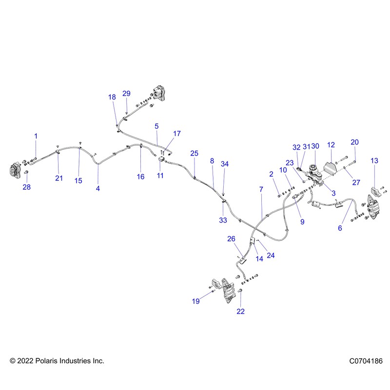 Polaris Ranger Master Cylinder Service Cap Assembly, Genuine OEM Part