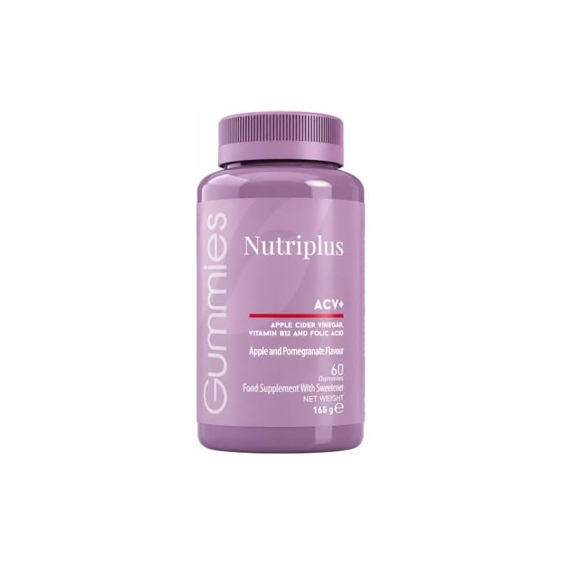 Nutriplus Gomitas de Vinagre de Sidra de Manzana, Suplemento Alimenticio,