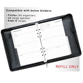 newestor 25-26 Weekly Planner Insert A5, 1 Week on 2 Pages with Tabs, Jul 2025 - Jun 2026