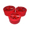 Home Garden Ornaments Red Gift Box with Lid 22/20/18cm Set