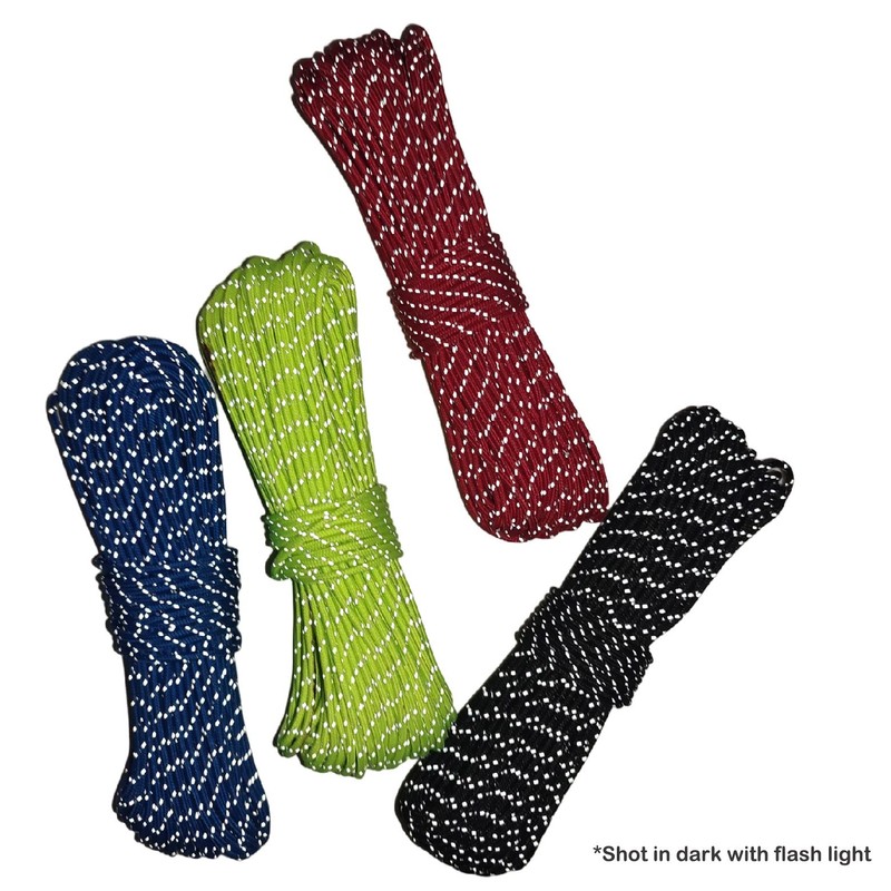 Legnowit 2mm Reflective Guyline Camping Paracord, Ultralight Thin Cord Rope