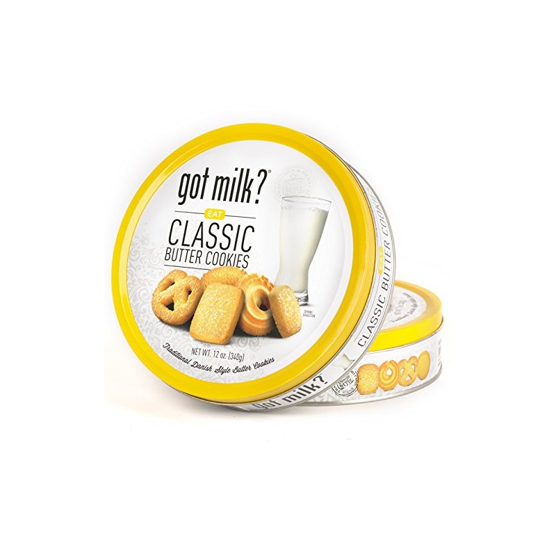 Got Milk? Traditional Danish Style Butter Cookies in 12 Oz.