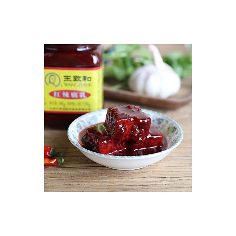 WangZhihe Chili SoyBean Paste 王致和 红辣腐乳 340g (pack of 2)