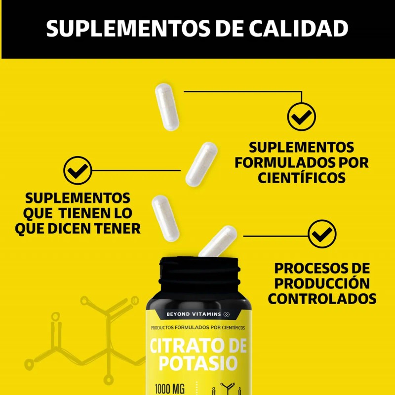 Citrato Potasio 1000mg Con Platano En Polvo, Curcuma Capsulas (curcuminoides)